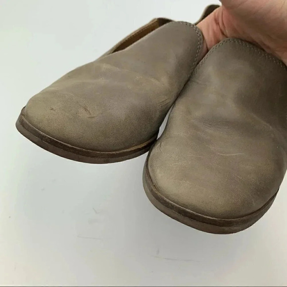 Lucky Brand womens Flats size 6.5 37 Cahill open gray Leather mule Academia - Picture 11 of 14